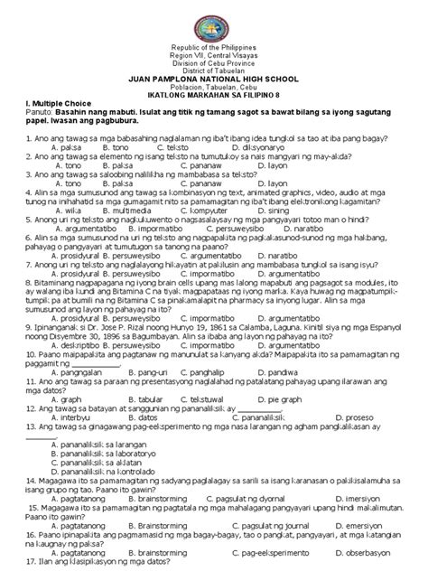 Ikatlong Markahan.